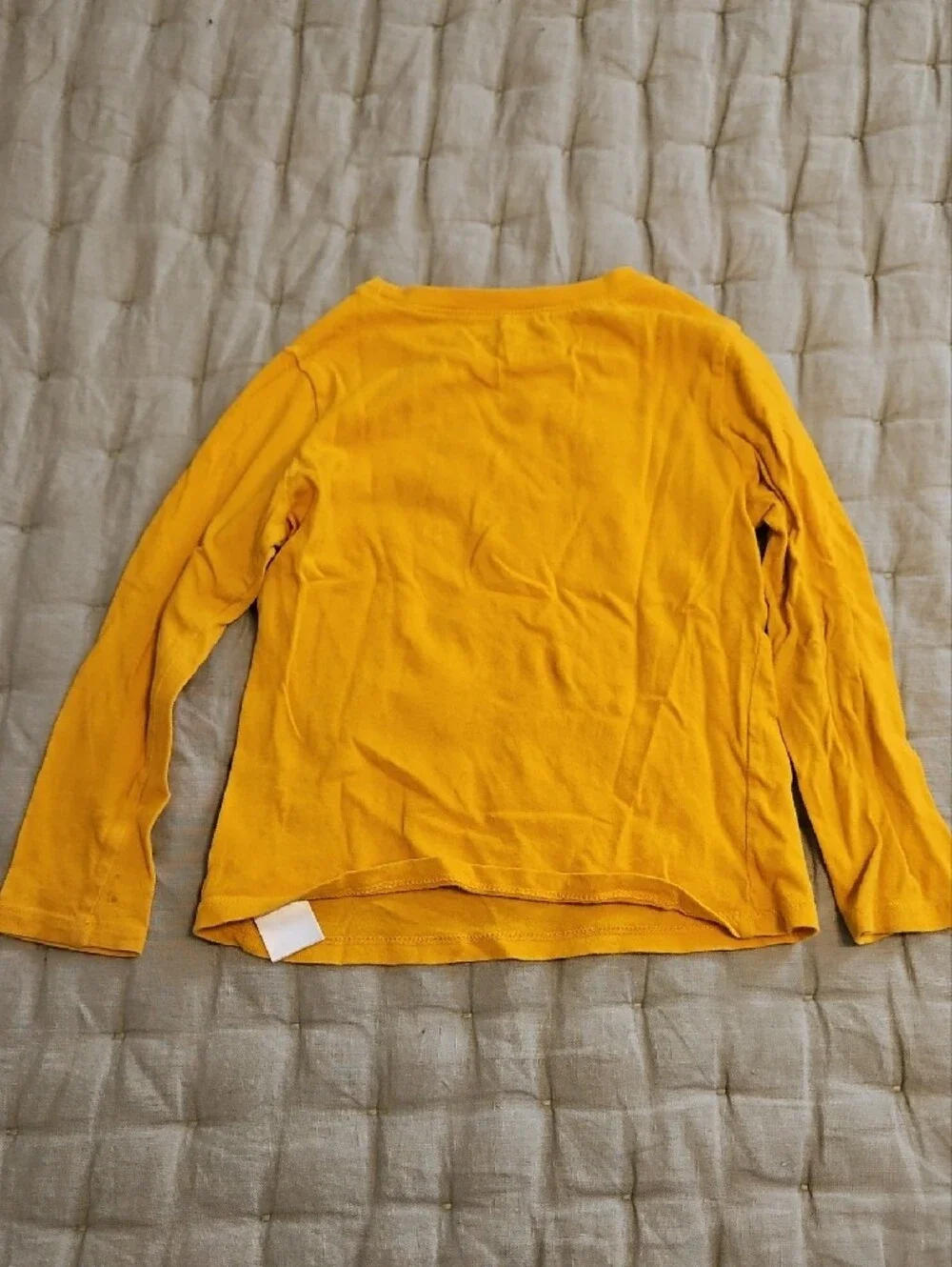 Old Navy Yellow Long-Sleeve 'Scoot Squad' Graphic Tee